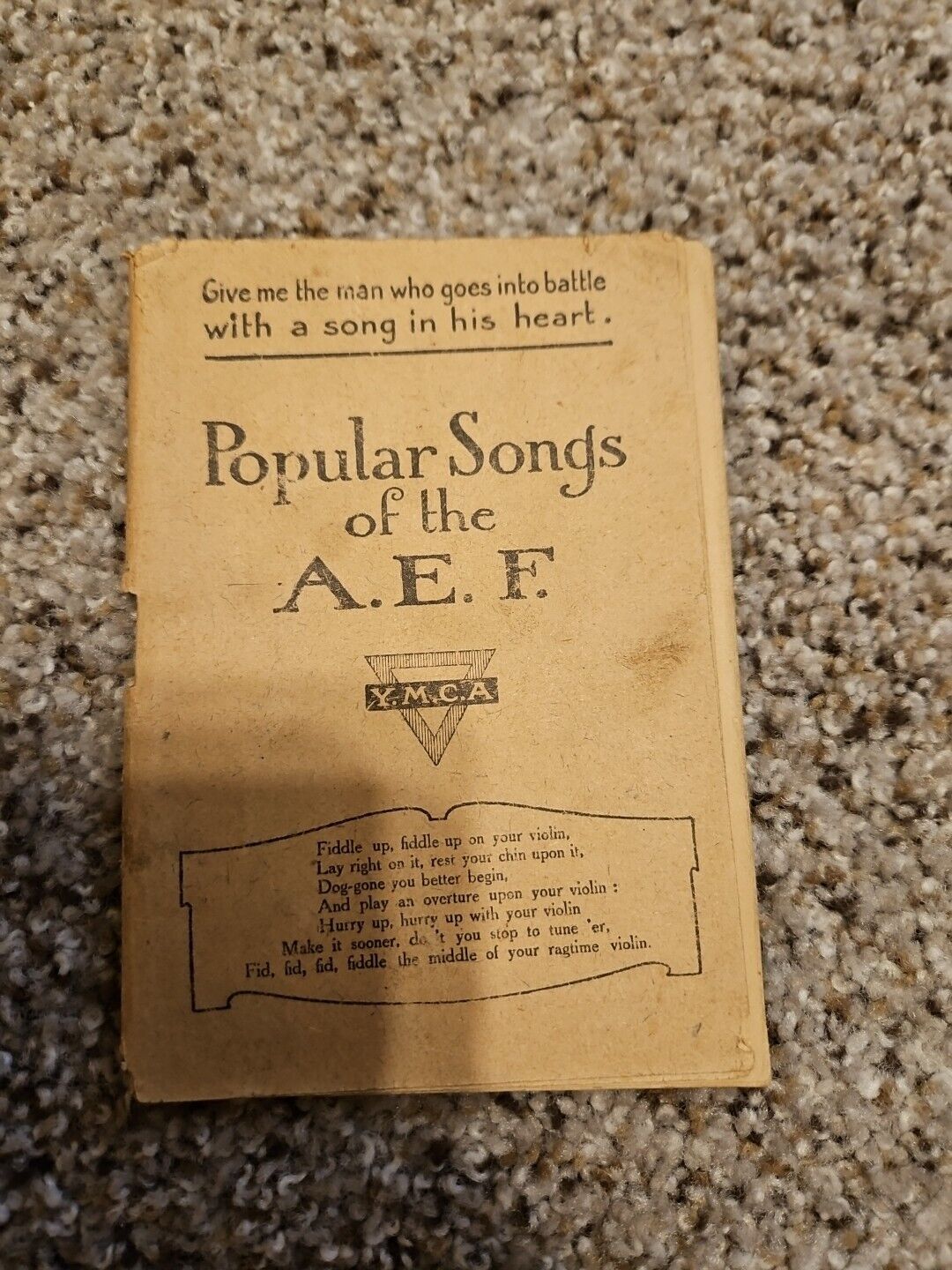 YMCA Song Booklet Antique 1919 Popular Songs of the AEF