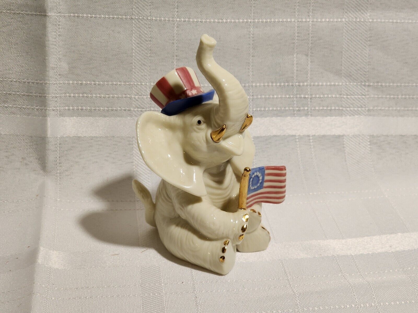 Lenox America's Patriotic Fourth of July Elephant Porcelain Figurine