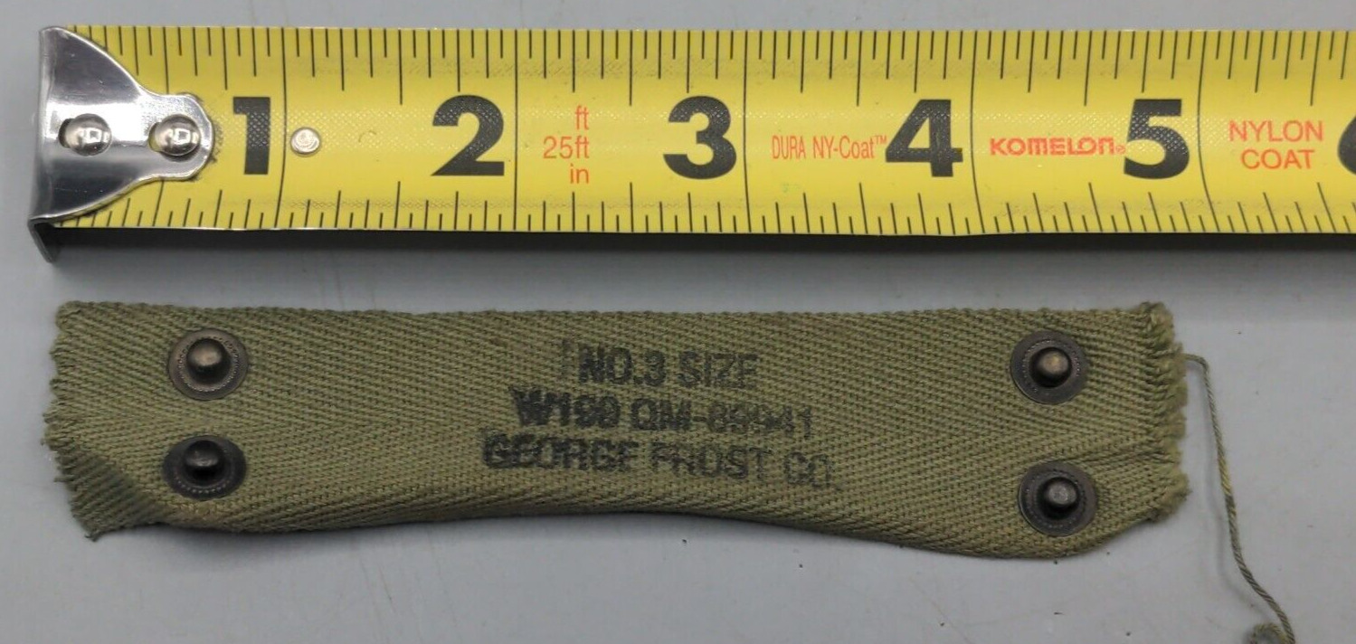 WWII/2 US M-1 helmet nape strap NOS size No. 3 made by George Frost Co.
