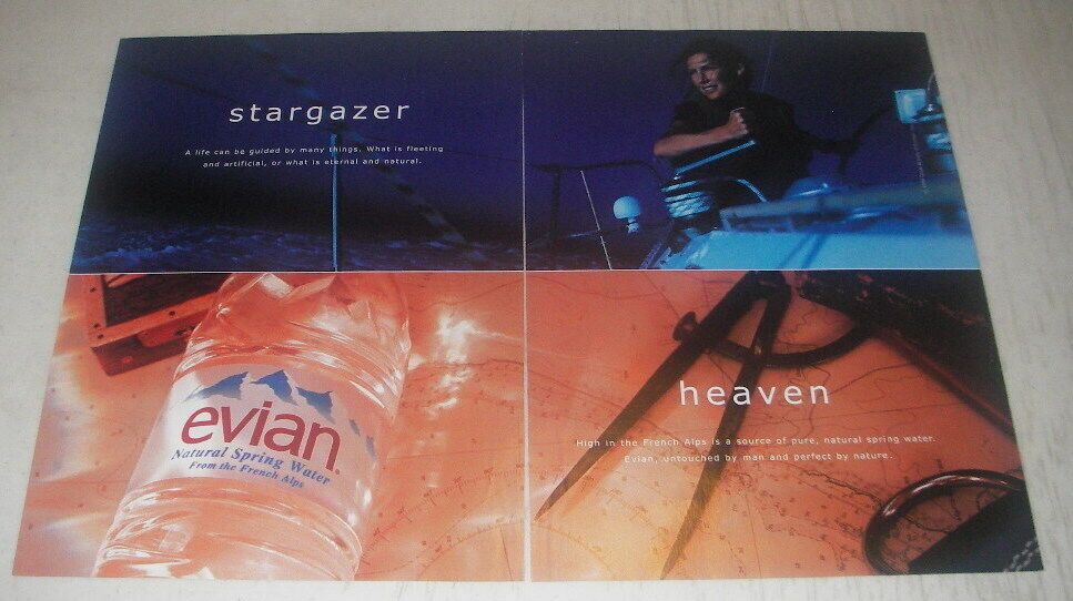 1998 Evian Natural Spring Water Ad - Stargazer