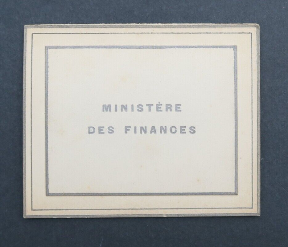 Presidential Menu? 1901 Ministry of Finance DUPRE restaurant card