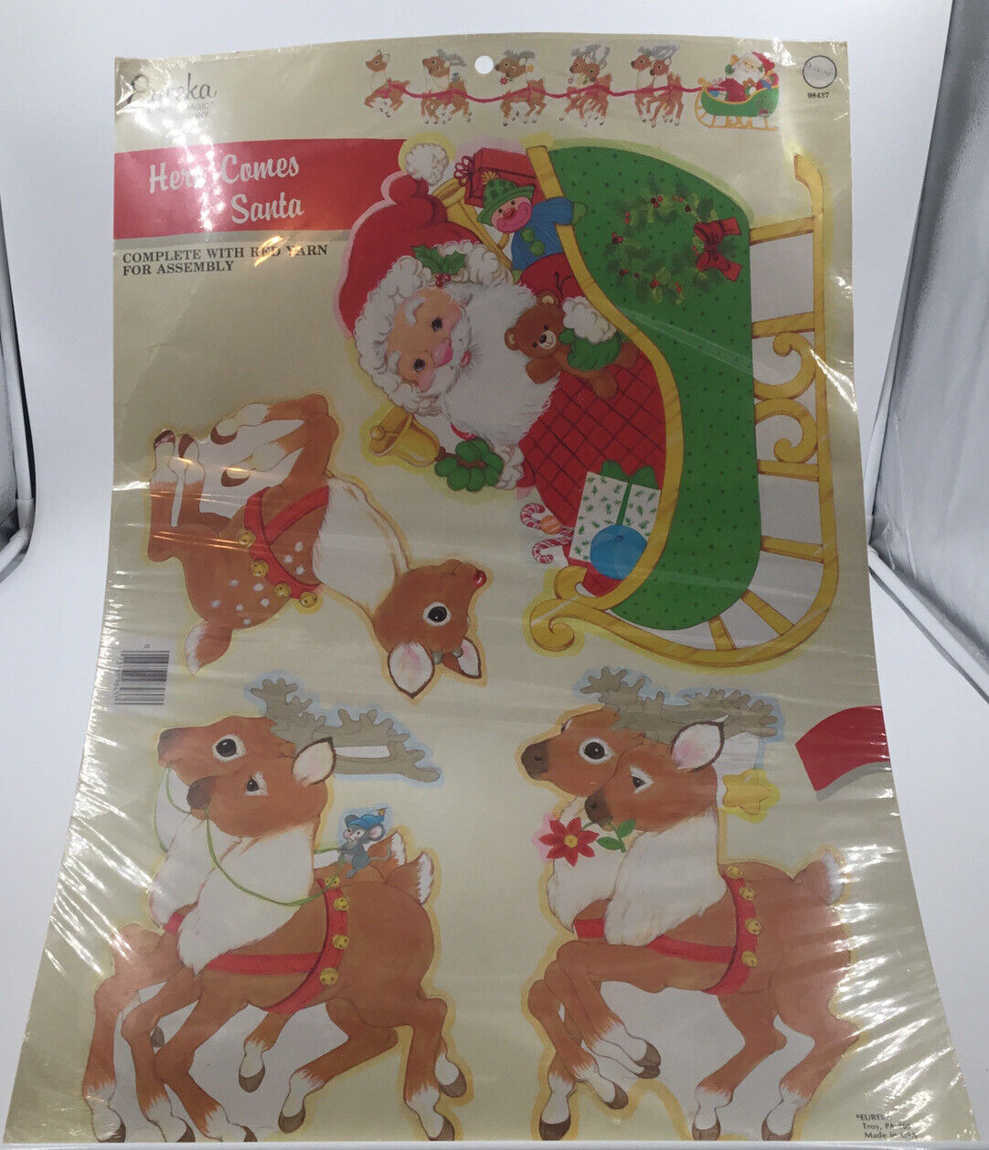 Vintage Eureka Here Comes Santa In Original Packaging 
