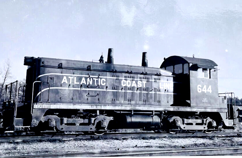 1963 Railroad Train Photo Atlantic Coast Lines Photograph Rocky Mount N.C.