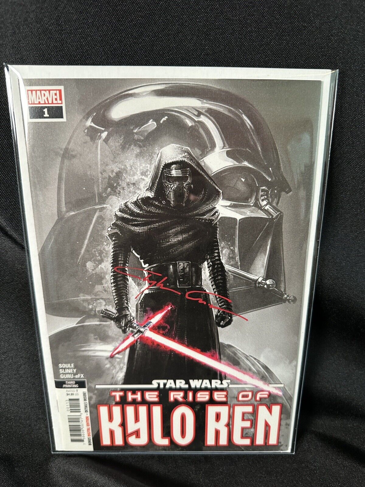 Star Wars the Rise of Kylo Ren #1 Clayton Crain Third Print Variant NM+ Signed