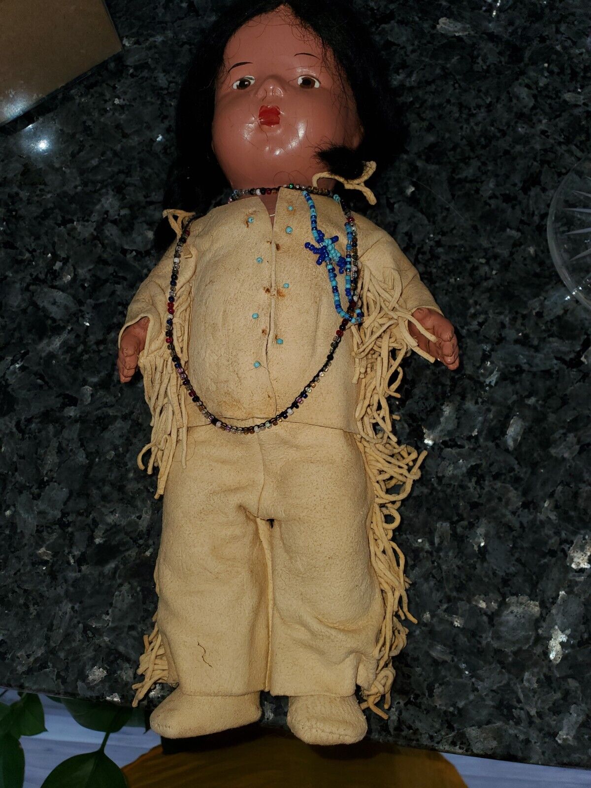 Antique Vintage Reliable Native American Indian Composition Doll 12 \