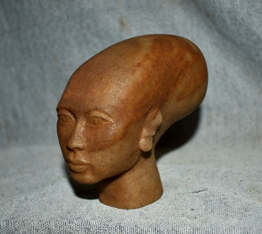 Rare Antique Pharaonic Head of Queen Meritamun Ancient Egyptian Antiquities BC