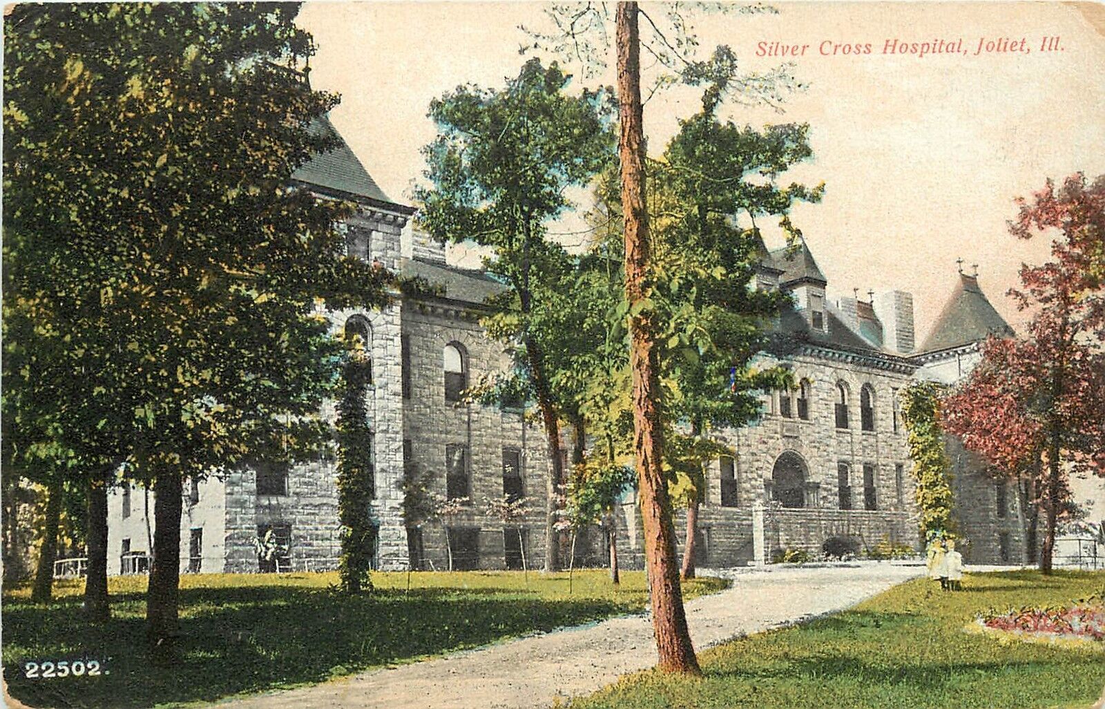 c1907 Printed Postcard; Silver Cross Hospital, Joliet IL Will County Posted