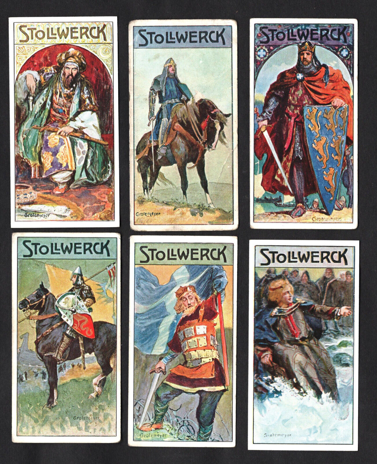 Stollwerck Heroes Album 1909 Card Set Series 421 Richard Lionheart Kanud El Cid