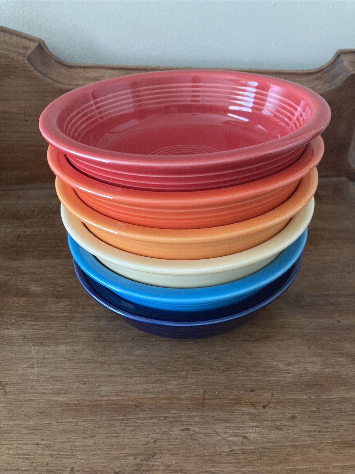 New Fiesta Fiestaware Set of 6 Multi Color Salad Cereal Bowl 7\