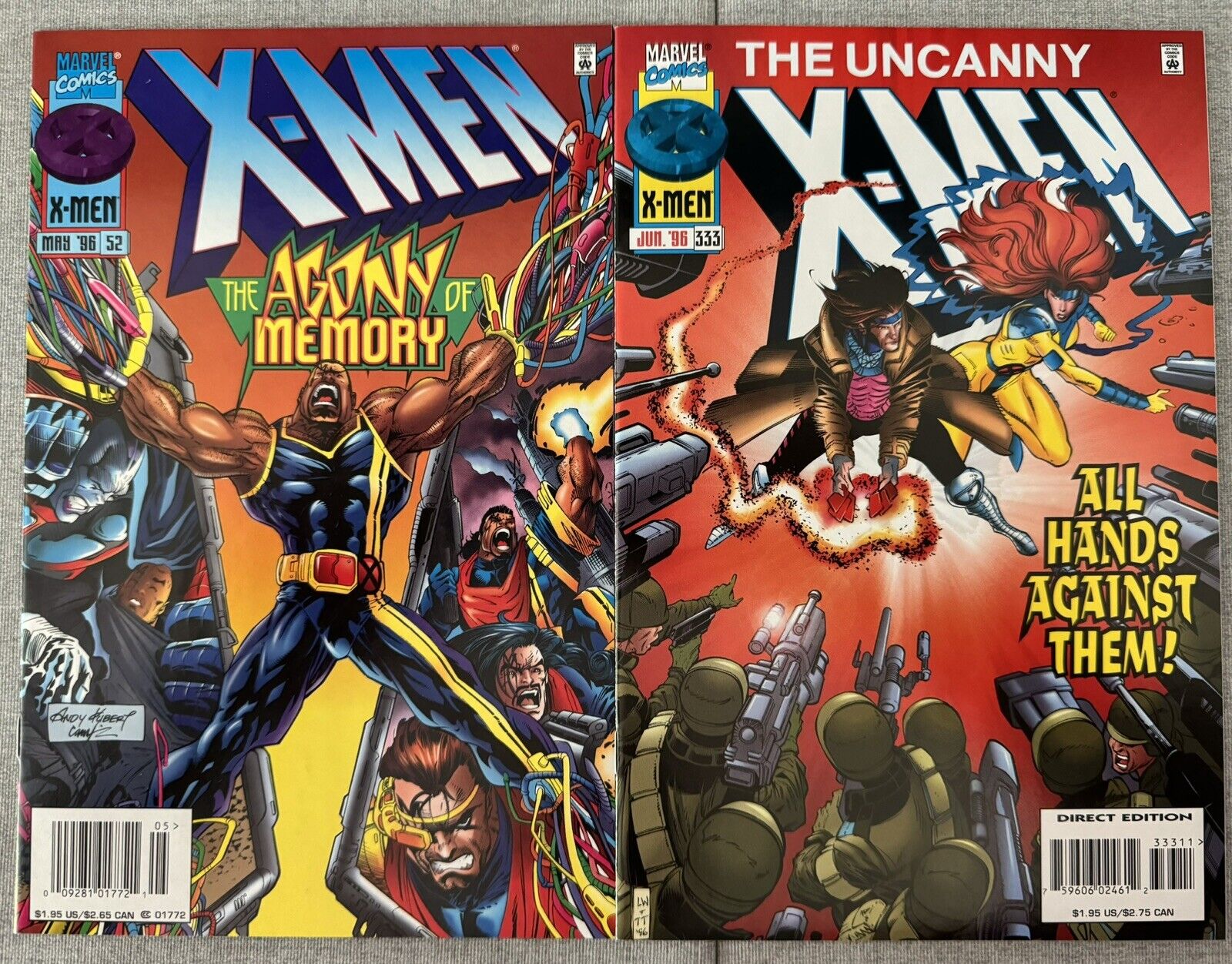 X-Men #52 & Uncanny X-Men #333 1st Cameo & Full App Bastion Newsstand Variant