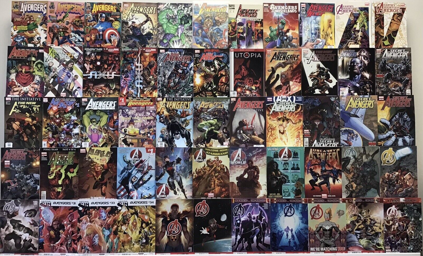 Marvel Comics - Avengers - Sixis, Original Sin, The Initiative - Comic Lot 55