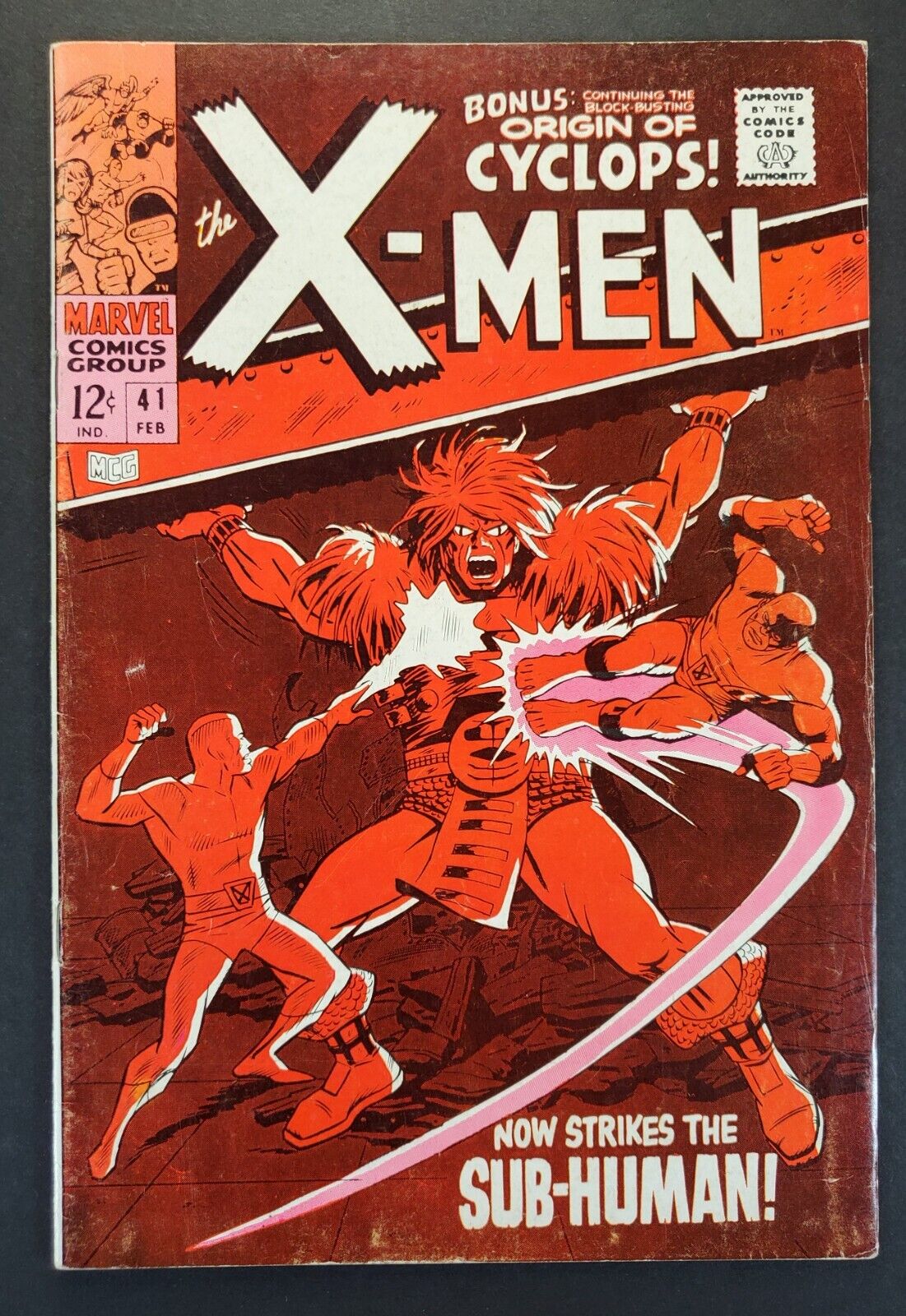 Uncanny X-Men #41 Cyclops Sub-Human Marvel Comics 1968