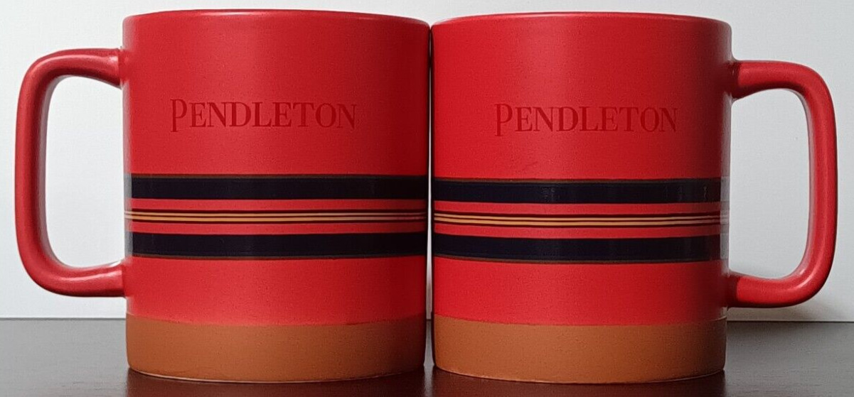 Pendleton National Parks Woolen Mills Red Coffee Mugs Collectible Set of 2