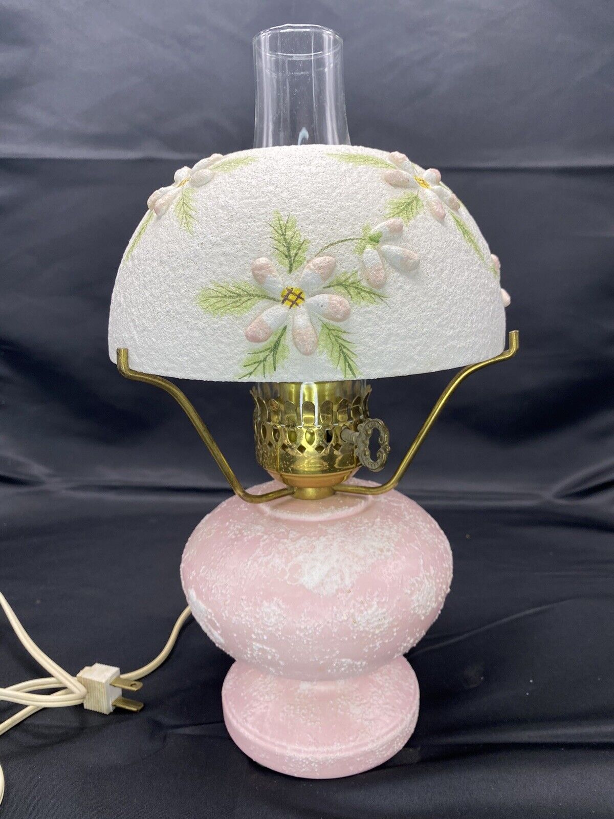 Vintage Mid Century Lamp 1977 Hobbyist Piece Beautiful Condition, Perfect Flower