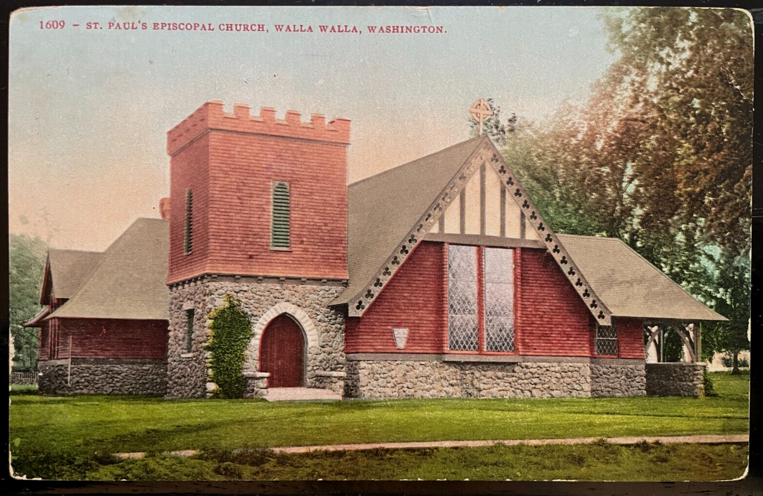 Vintage Postcard 1923 St. Paul's Episcopal Church, Walla Walla, Washington