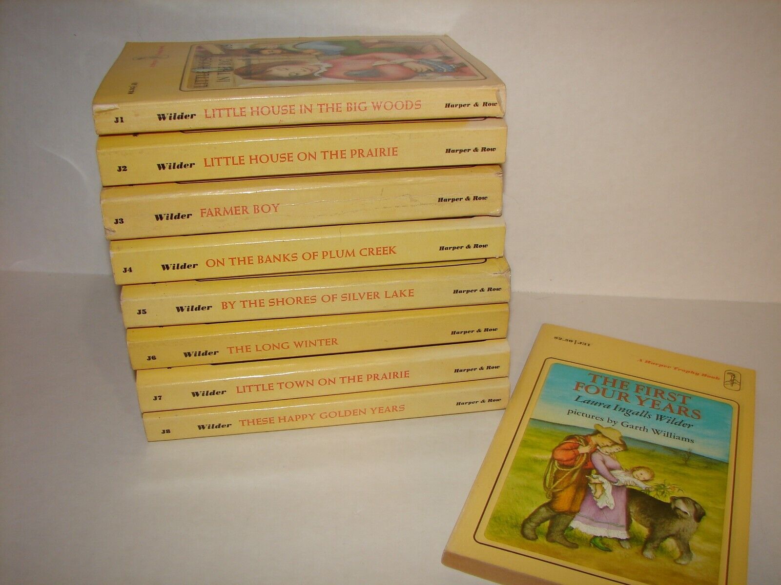 Set of 9 LITTLE HOUSE ON THE PRAIRIE Books by Laura Ingalls Wilder- No Box