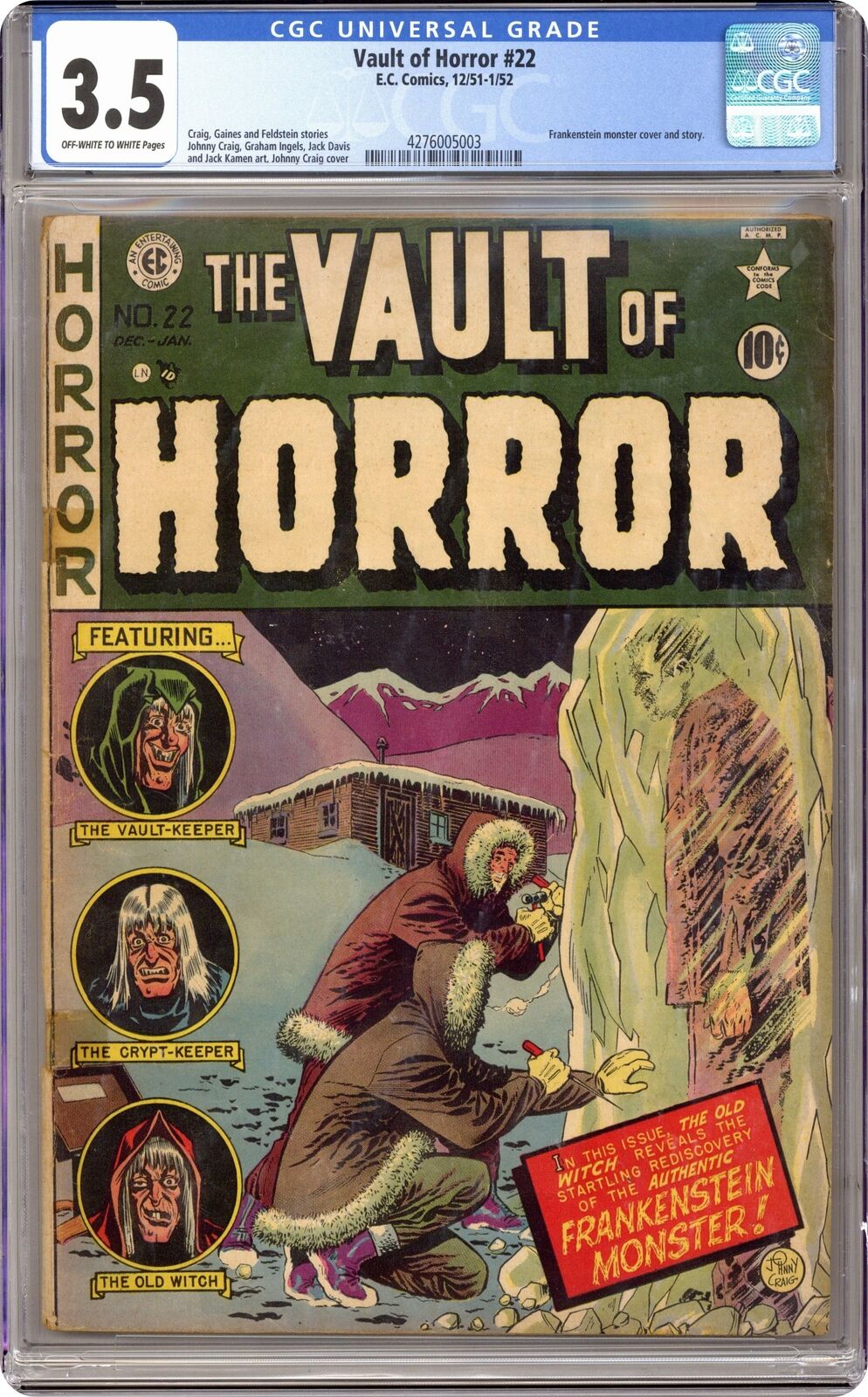 Vault of Horror #22 CGC 3.5 1951 4276005003