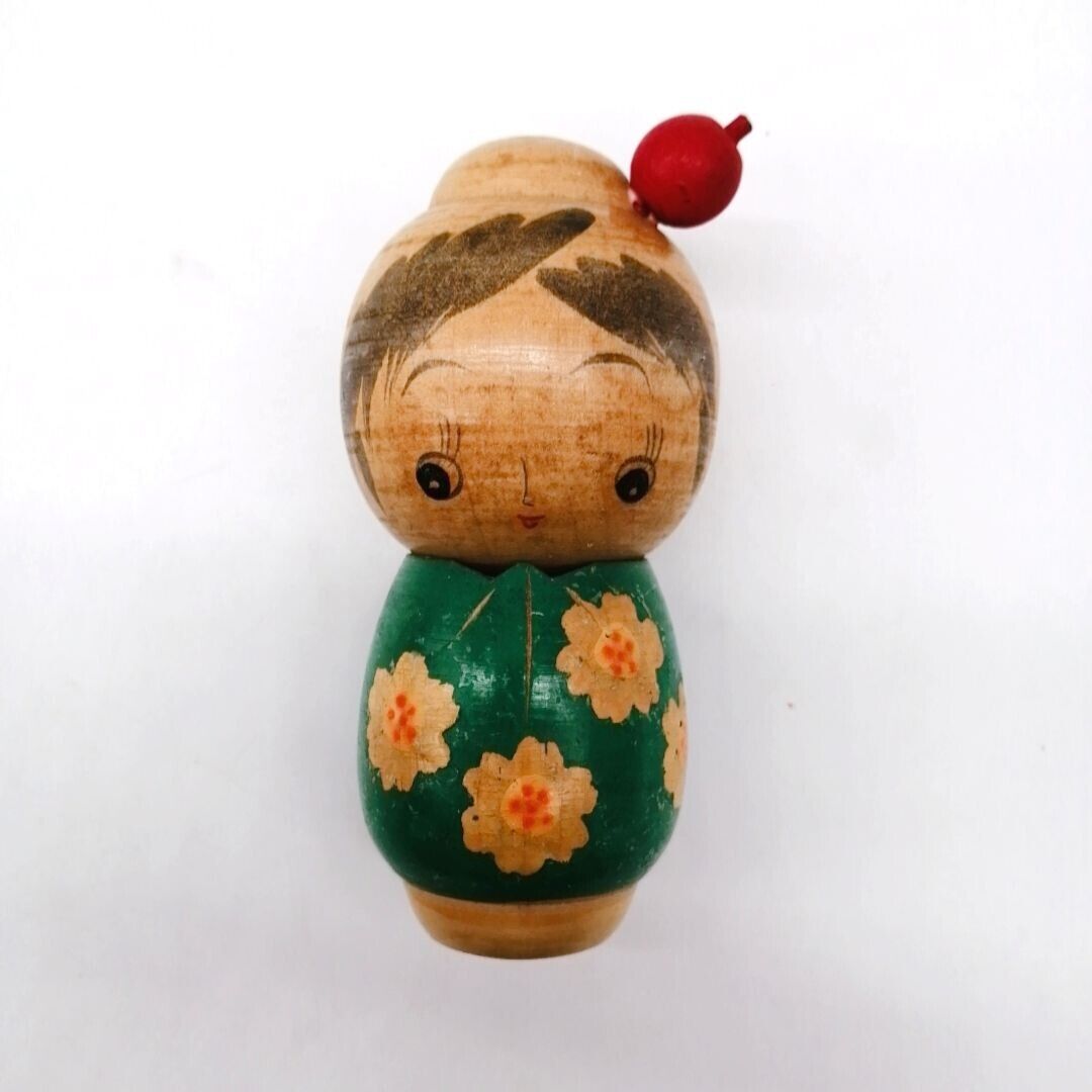 11.5cm Japanese Creative KOKESHI Doll Vintage by SATO SUIGAI Signed KOC125