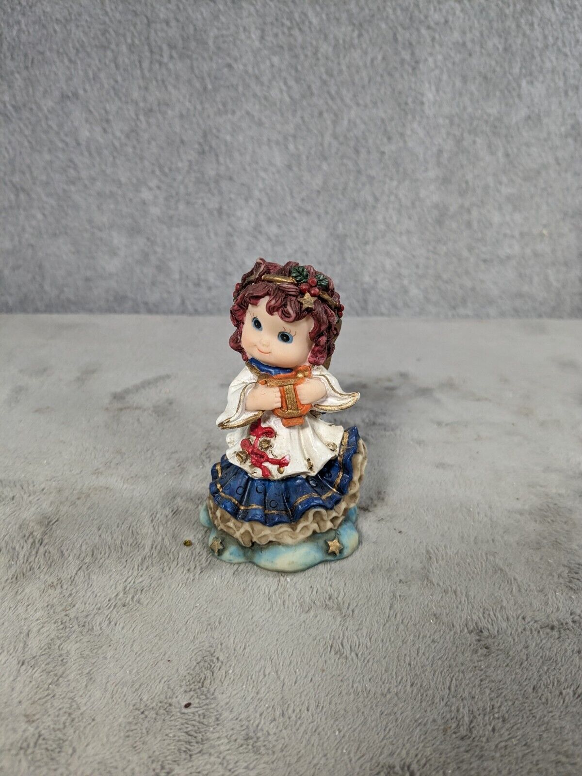 Vintage K\'s Collection Angel Girl Holding a Musical Instrument 3.75\