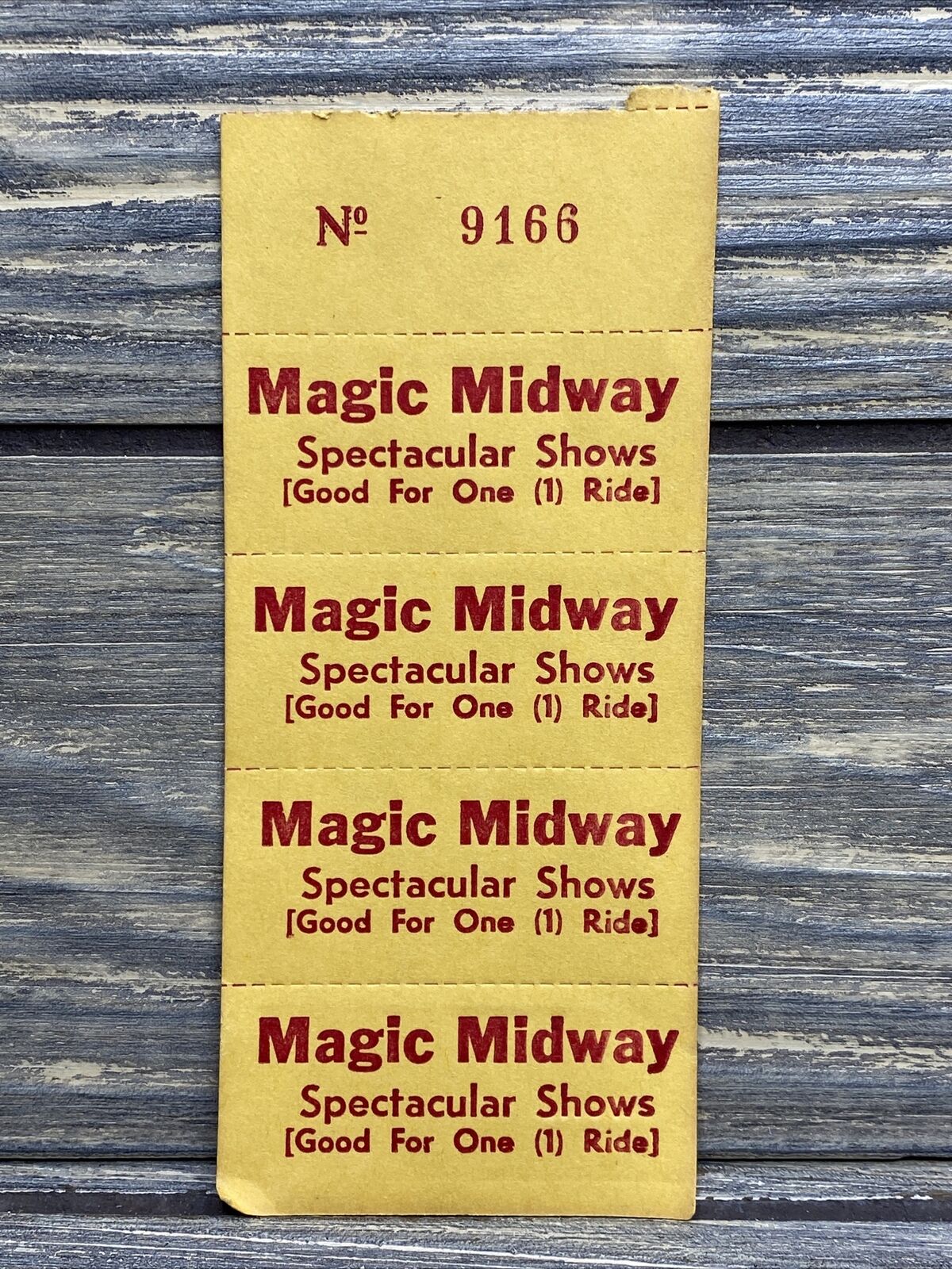 Vintage Walt Disney World Magic Midway Spectacular Shows Ride Tickets 