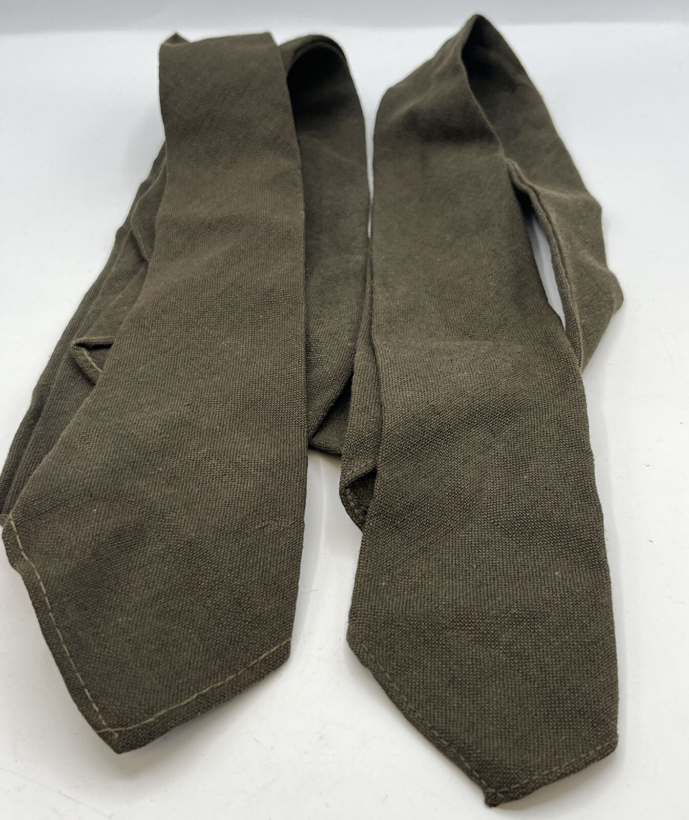 WWII US Army Neck Tie OD Green K-1918 B6541 Lot 2 Vintage Military Fully Intact
