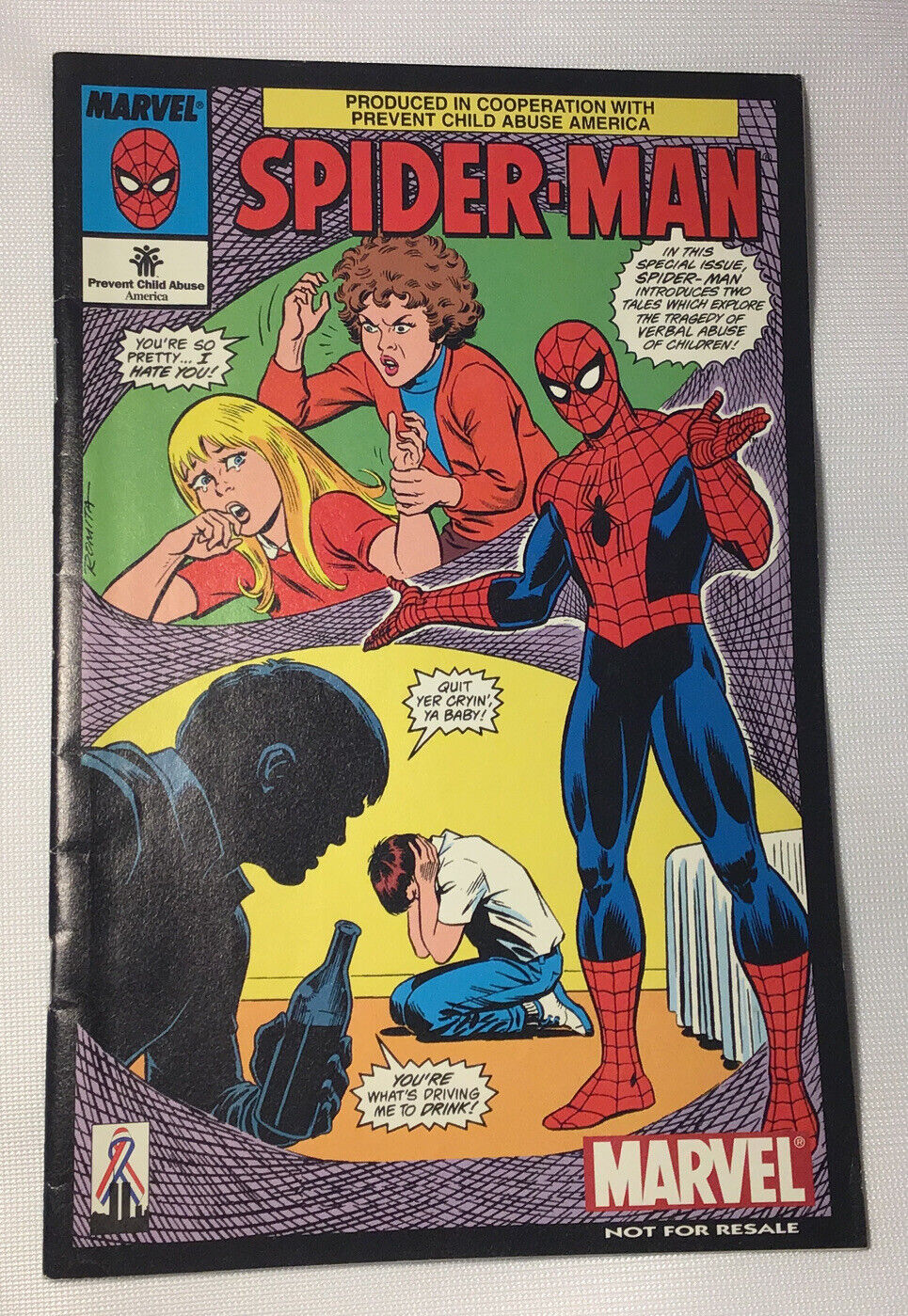 Spider-Man * Prevent Child Verbal Abuse #1 Variant * Marvel 1995  NOT FOR RESALE