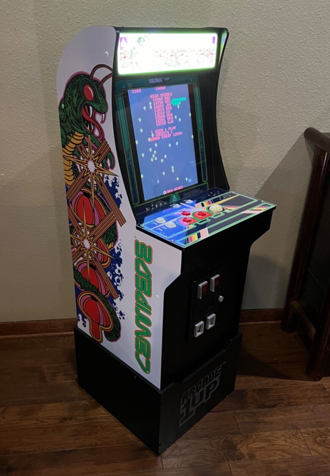 Arcade1up - CENTIPEDE with RISER, Lighted Marquee & Faux Coin Door  4 Games in 1