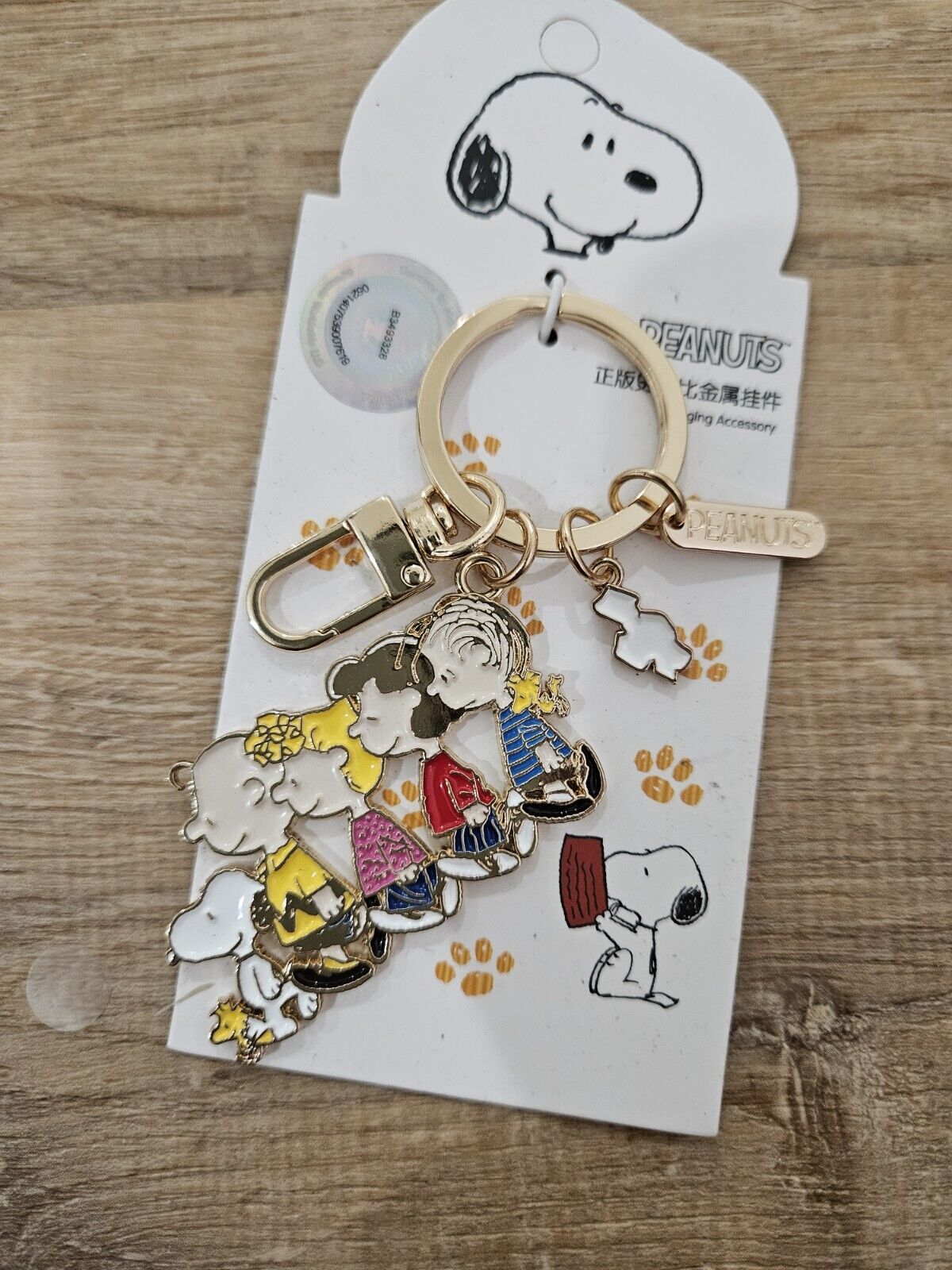 Peanuts Snoopy Family 70th Anniversary Collectible Metal Keychain Keyring