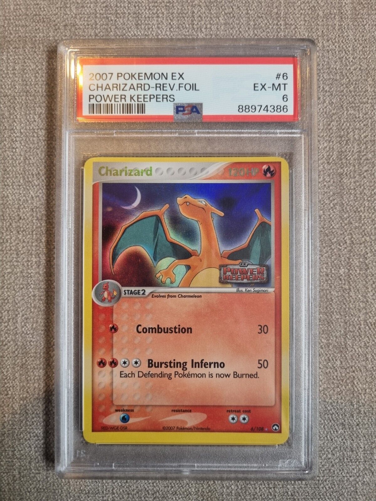 Charizard 6/108 Power Keepers Stamped Rev Holo Pokemon Not 4/102 