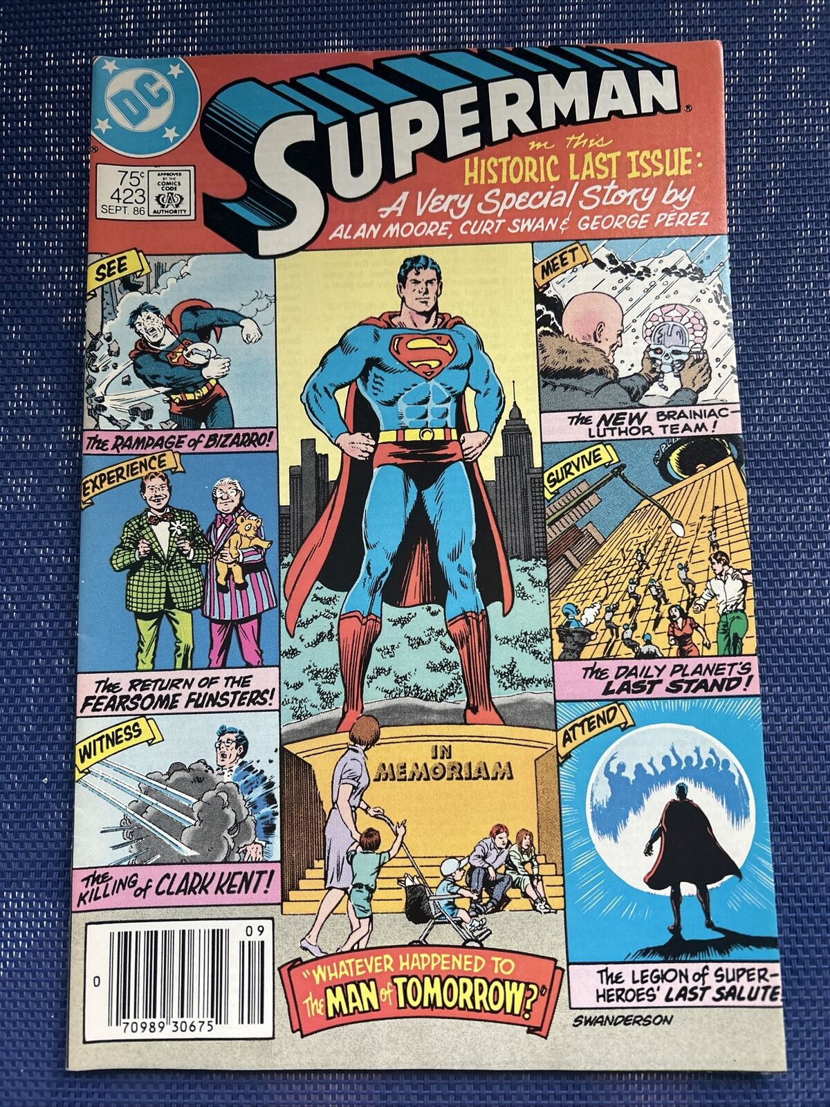 Superman #423 Last Issue Alan Moore Newstand 1986