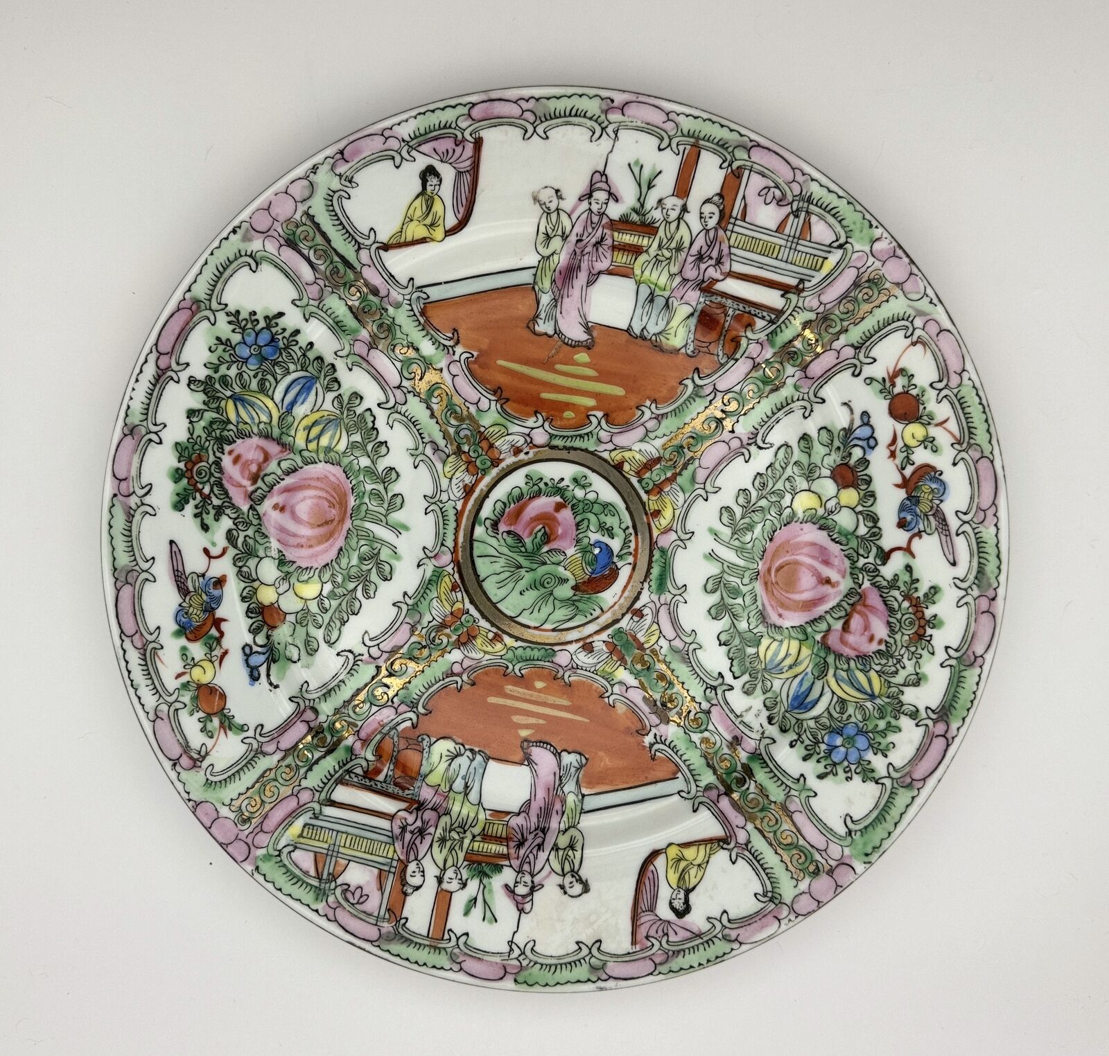 Vintage Hand-Painted Decorative Plate - Made in Macao
