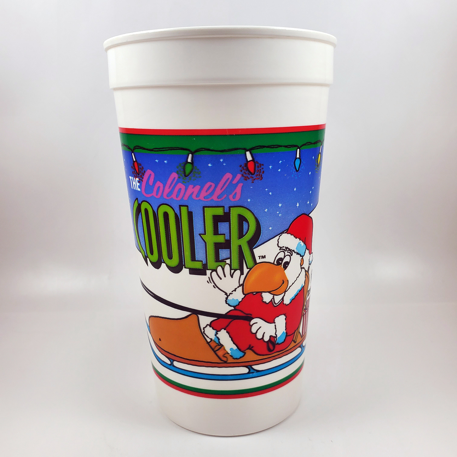 Vintage 80s/90s KFC The Colonel’s Cooler Christmas Sleigh Collectible Cup