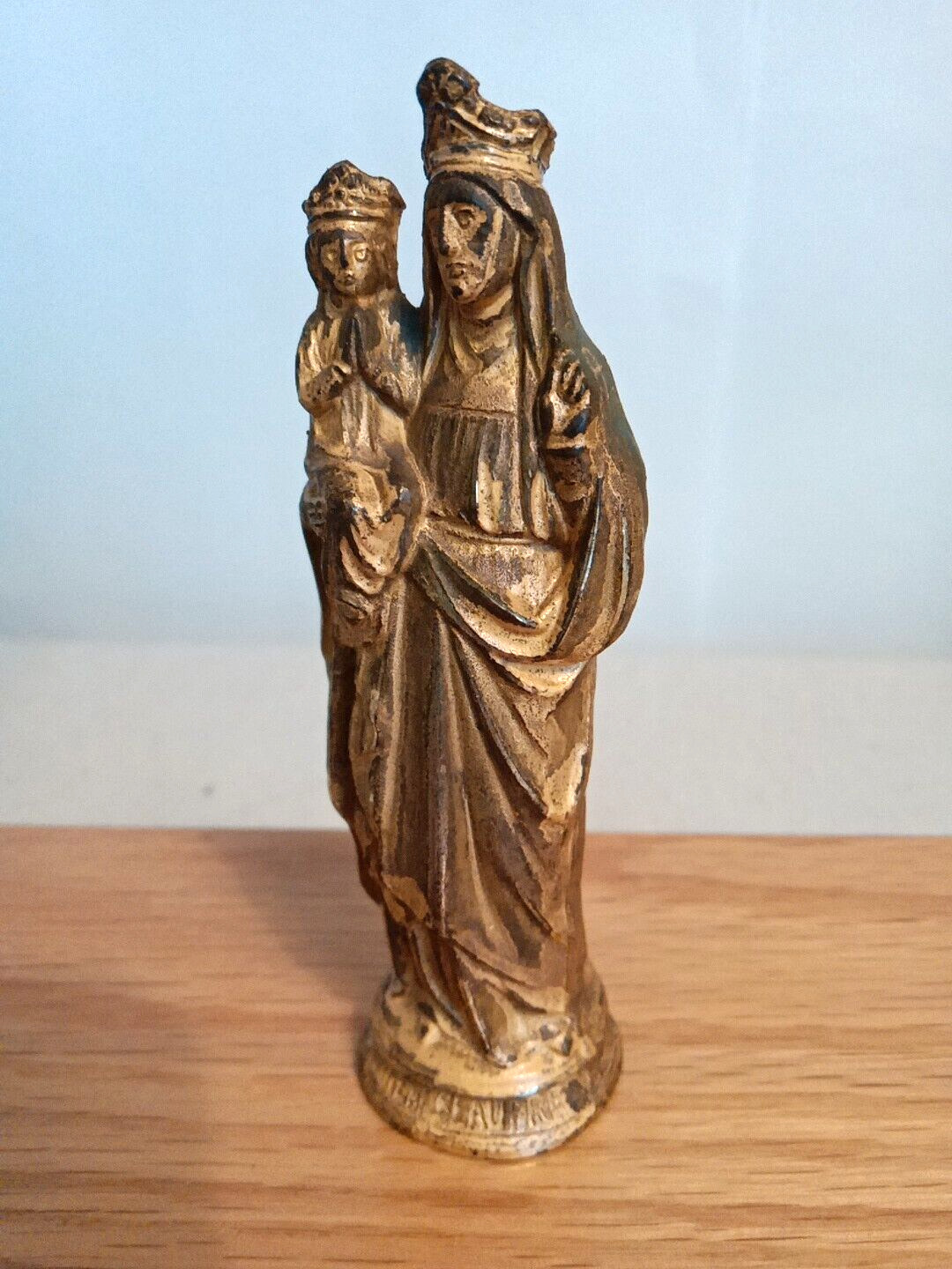 Saint Anne De Beaupre DSR France Figurine Statue Vintage Cast Metal 4
