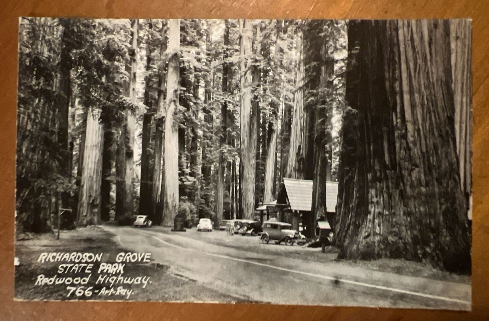 c1930’s Richardson\'s Grove, Redwood Highway, Calif. Antique Real Photo Post Card