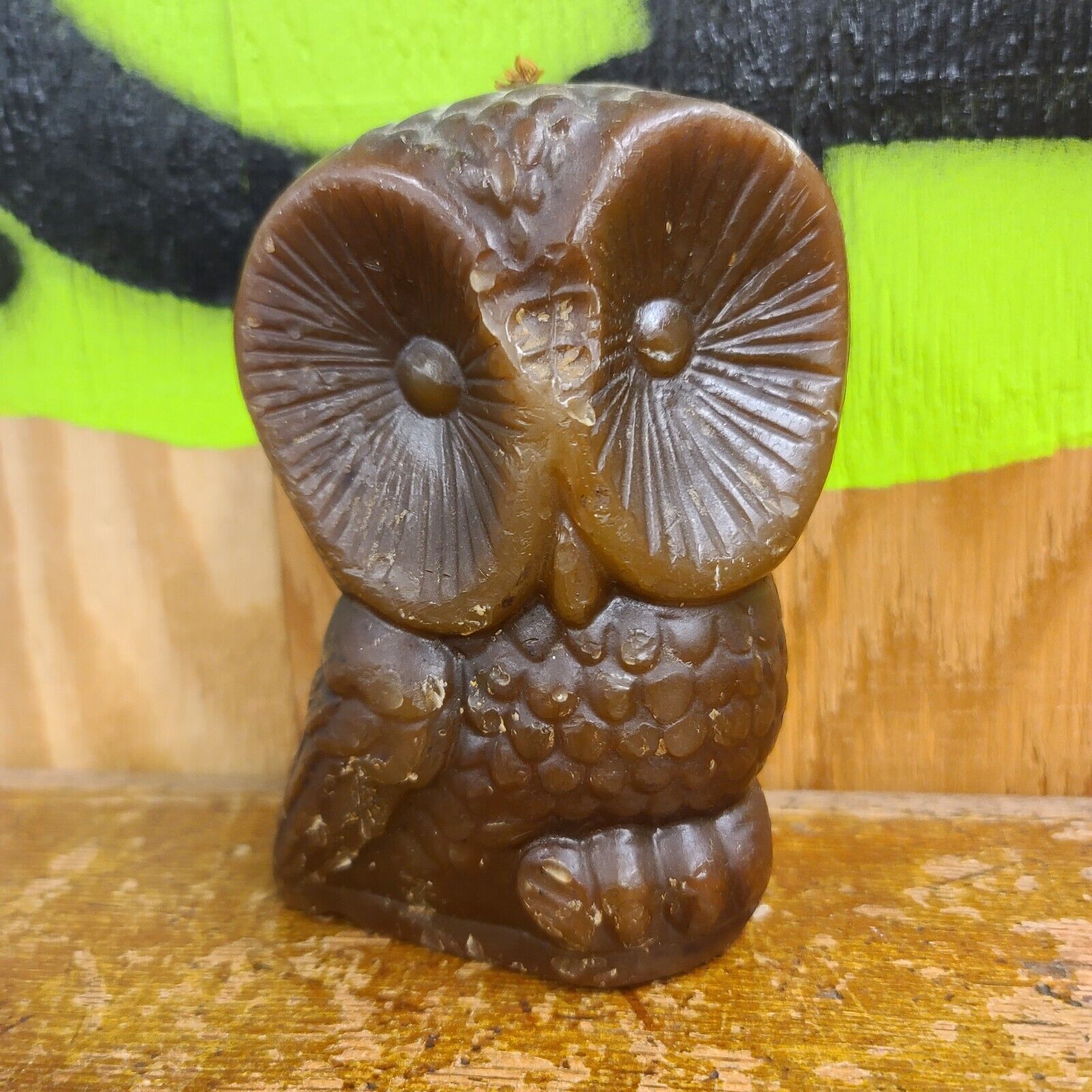 Vintage Retro Brown Owl Shaped Candle