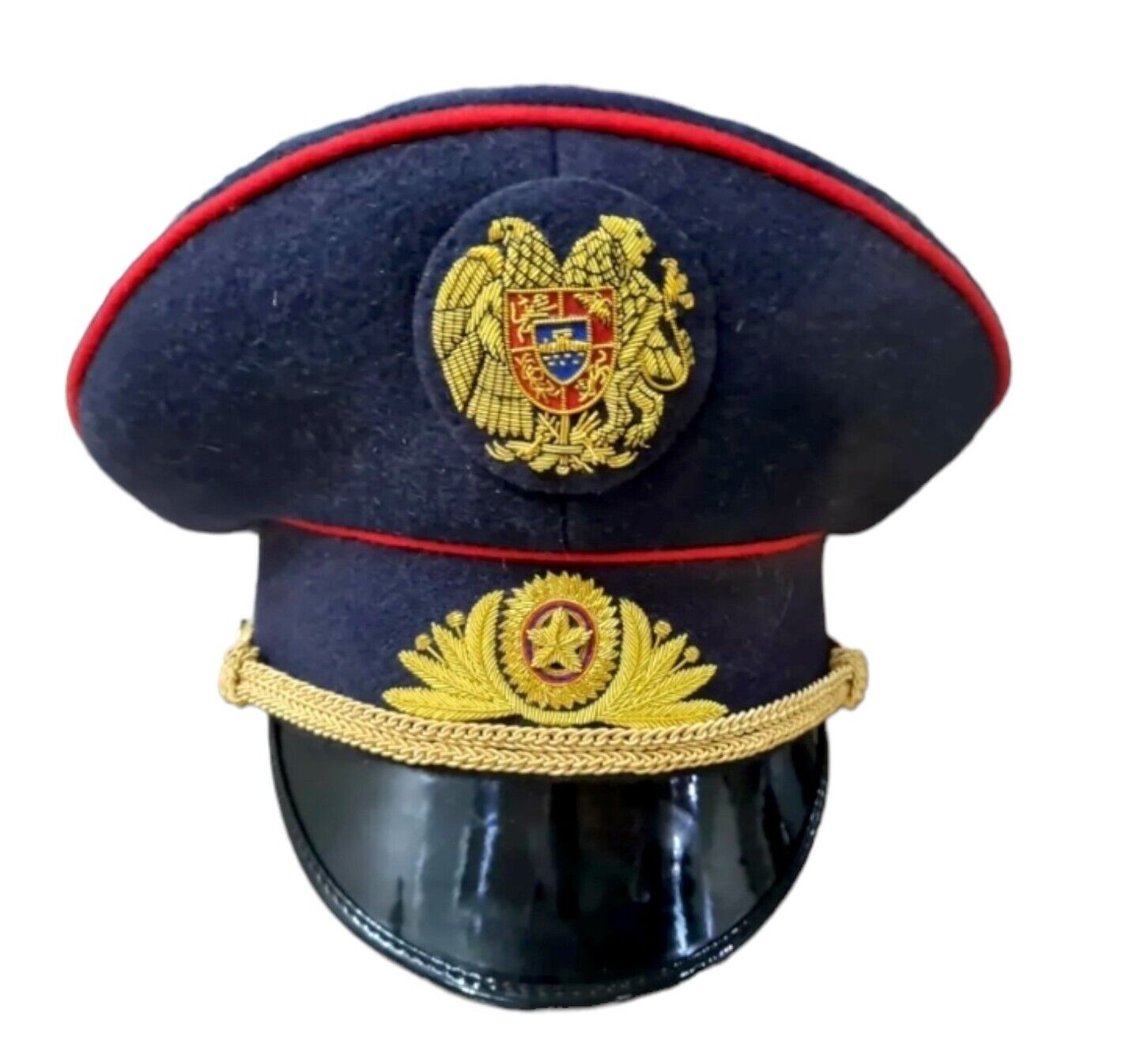 Russian Army General Visor Hat Cap hand embroidery Badges. all Size Replica