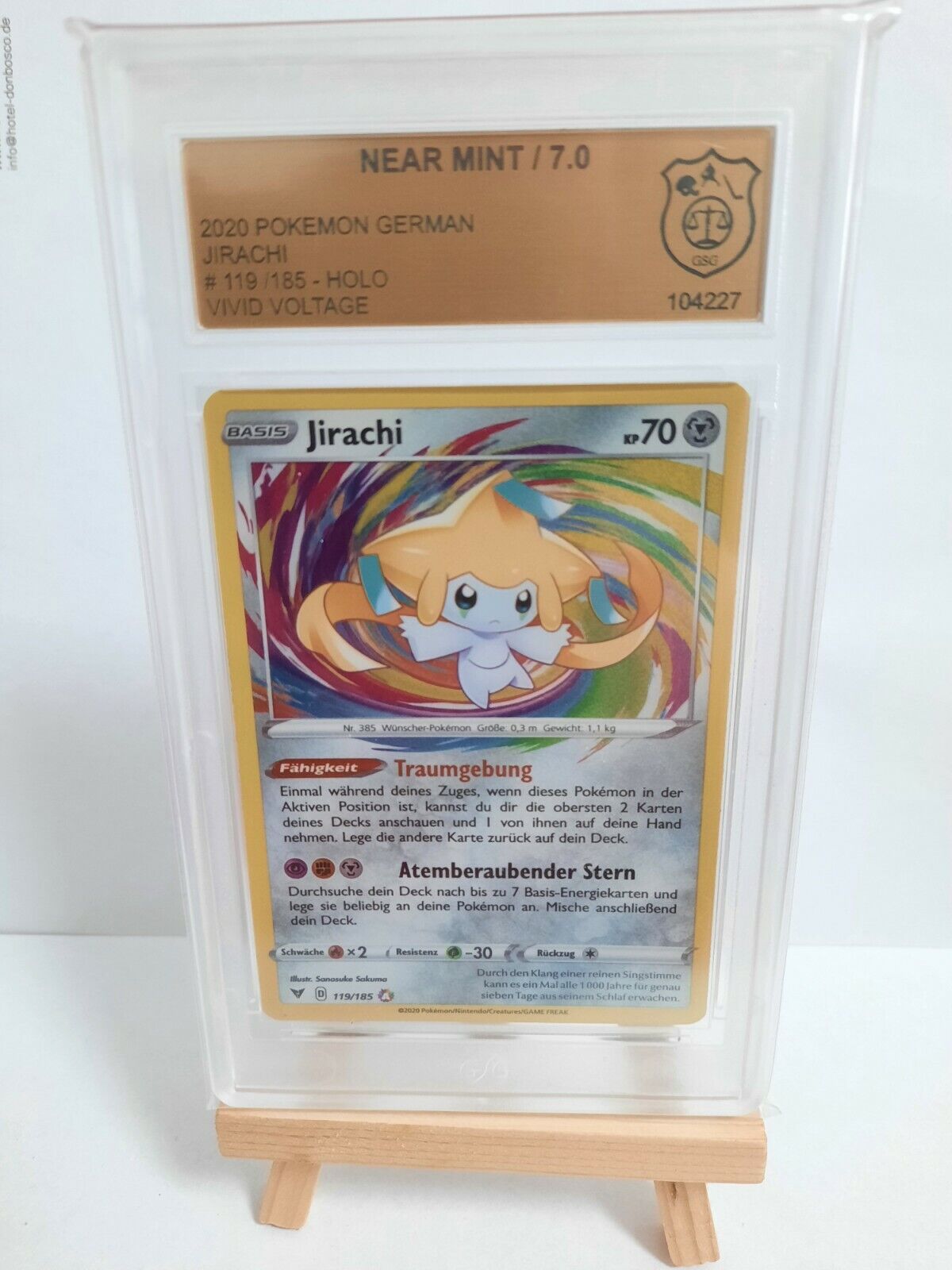 Pokemon Jirachi Amazing Rare Color Shock GSG 7.0 Near Mint 119/185 