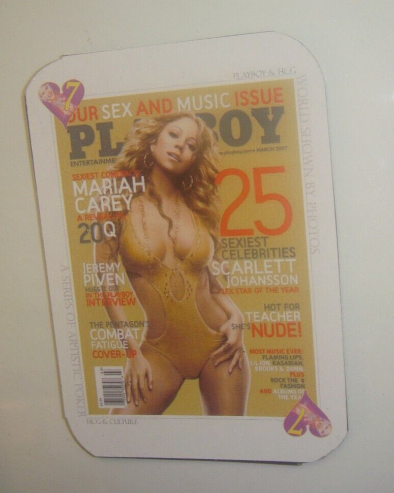 Playboy Magazine Cover MARCH 2007 MARIAH CAREY MAGNET 2.5 x 3.5\
