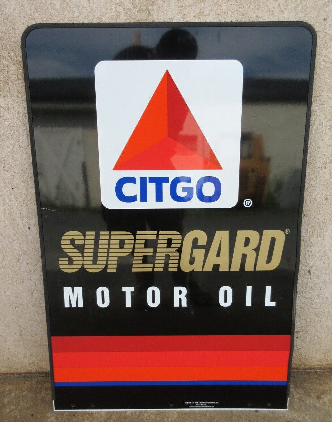 Vintage Citgo SUPERGARD Motor Oil Gas Station Sign Street Talker Stout B