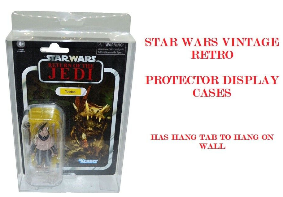 20 Star Wars Vintage Retro Action Figures Plastic Protective Case Display Boxes