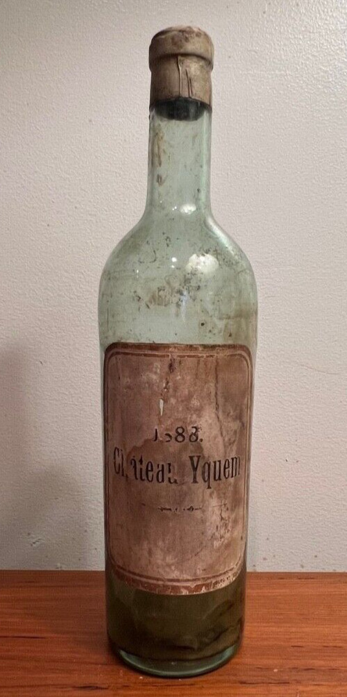 Authentic Vintage 1888 Chateau d\'Yquem Empty 750ML Bottle