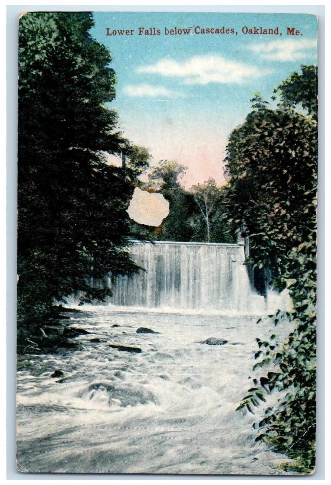 c1910\'s Lower Falls Below Cascades Oakland Maine ME Unposted Antique Postcard