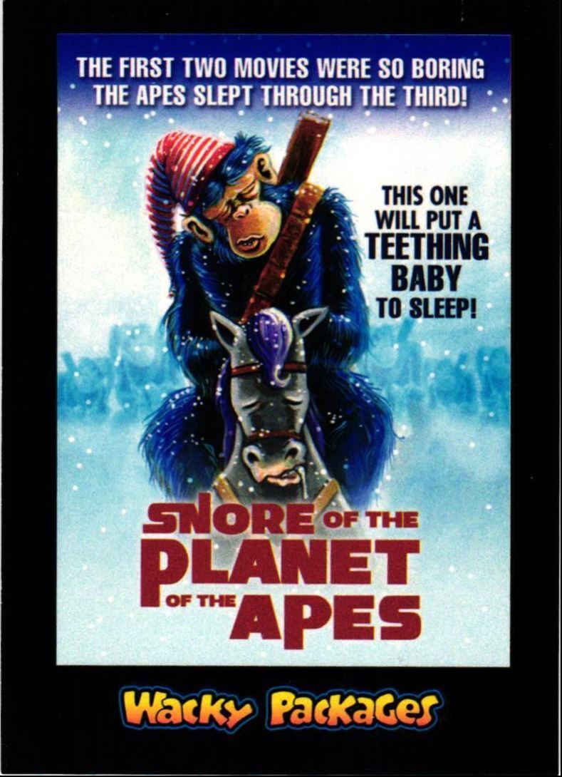 2018 Topps Wacky Packages Snore Planet Apes Sci-Fi Film Parody #4