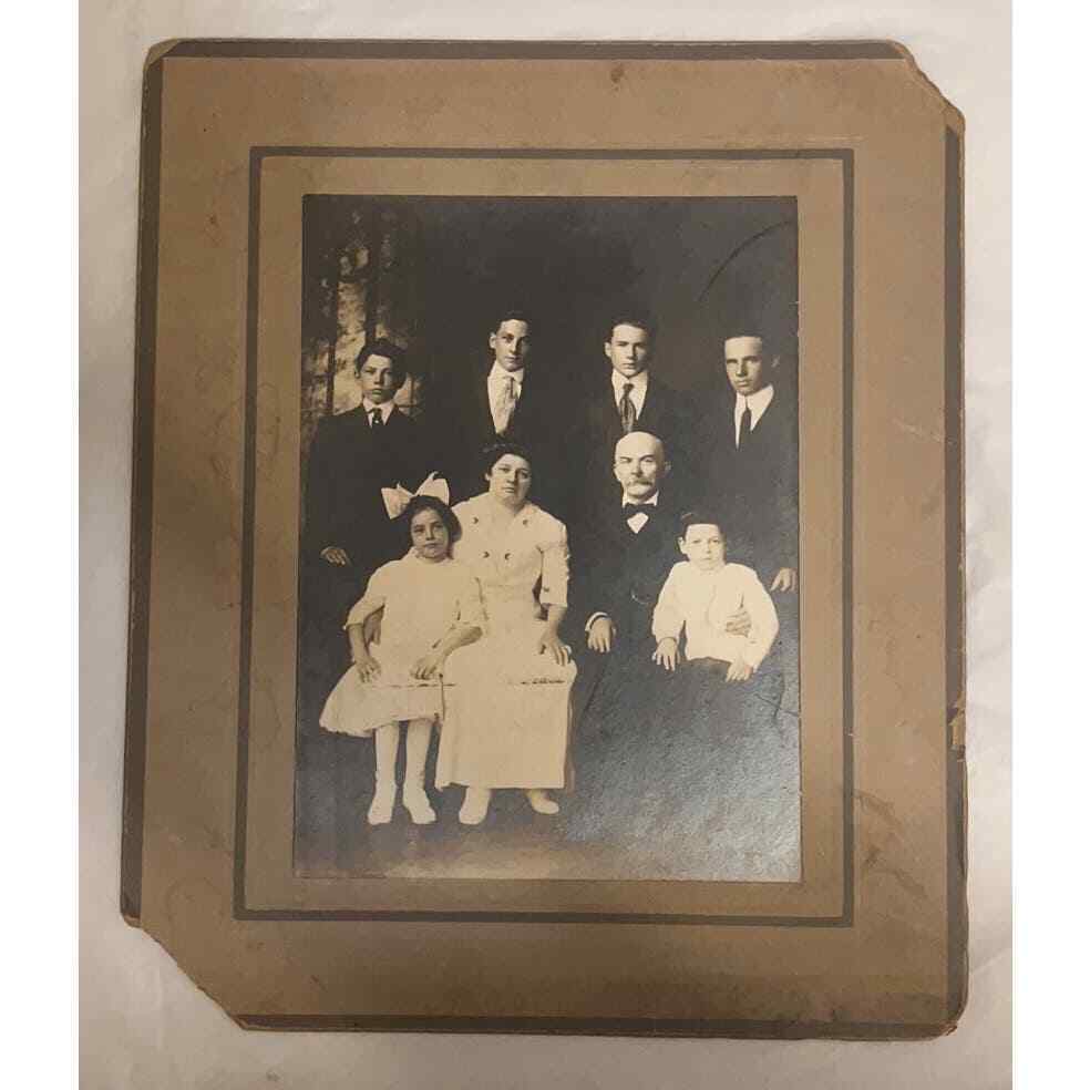 Antique Vintage Cabinet Card Family Portrait Photo, 6