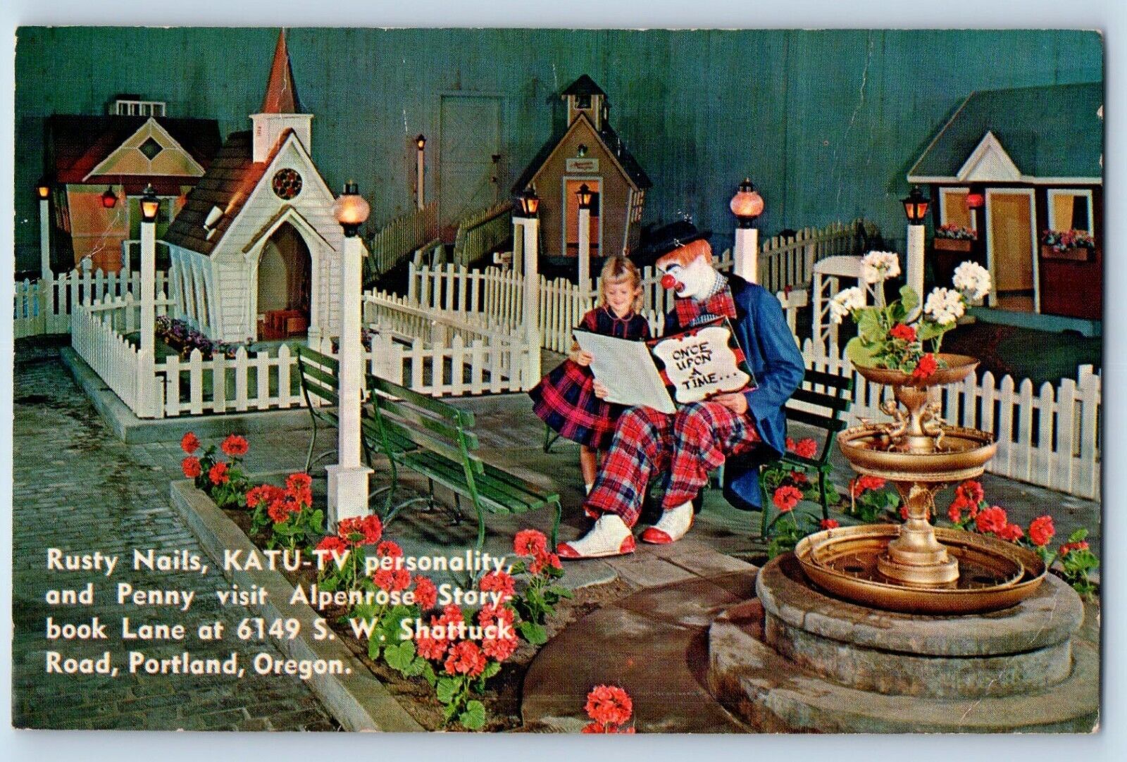 Portland Oregon OR Postcard Rusty Nails Katu-TV Channel 2 1960 Vintage Unposted