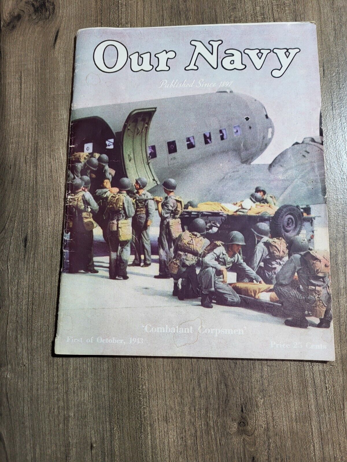 OUR NAVY MAGAZINE .  FIRST OF OCTOBER, 1943. ORIGINAL ISSUE. VERY GOOD.