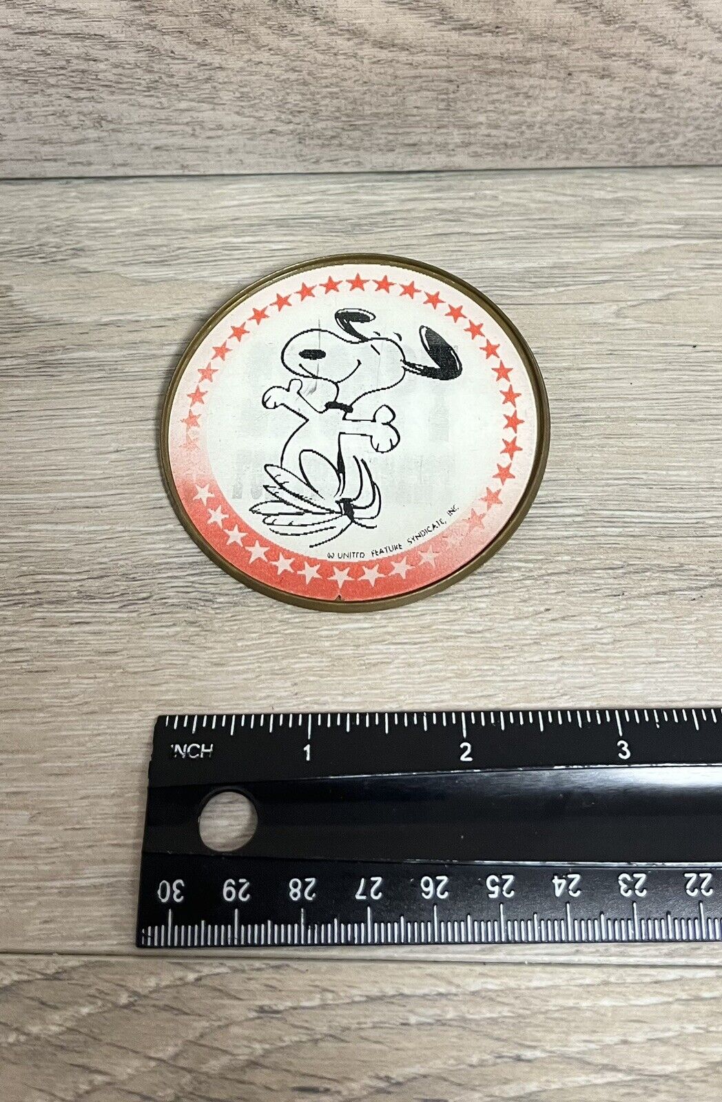 Vintage Snoopy For President Flasher Button/Pin Peanuts Gang