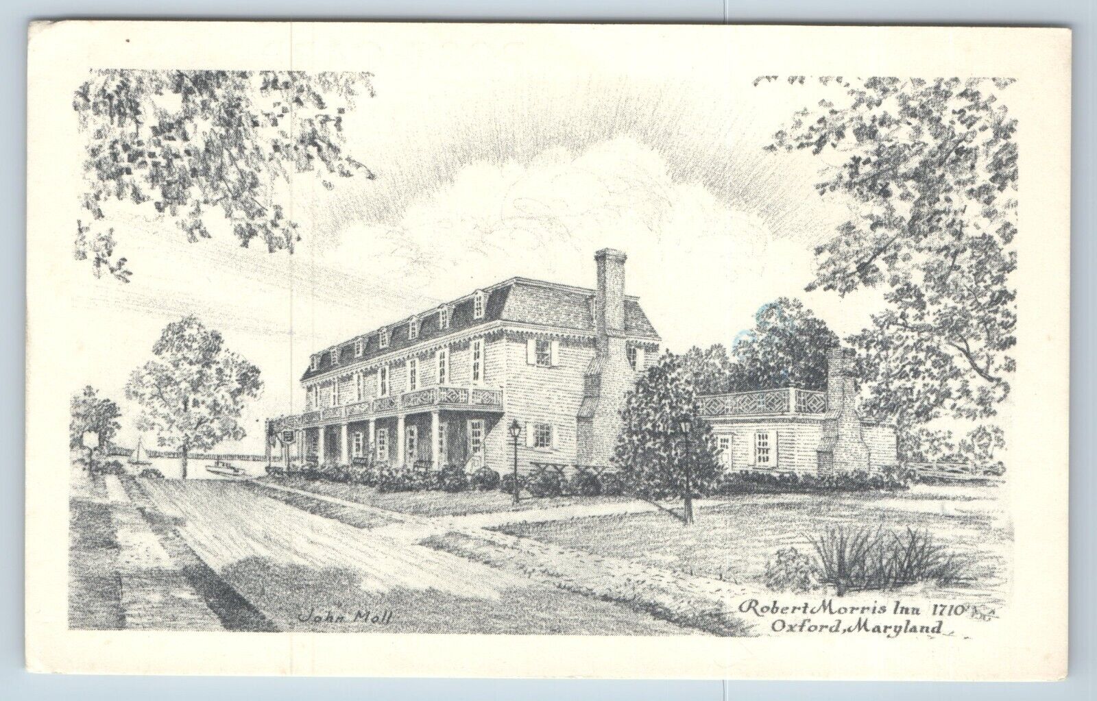 Postcard Robert Morris Inn 1710 Oxford Maryland Art Print