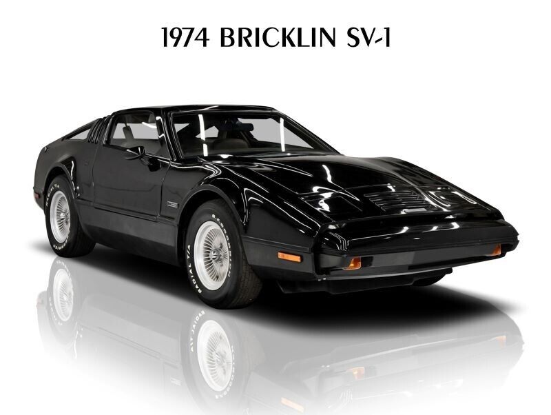 1974 Bricklin SV-1 in Black Metal Sign: LARGE SIZE 12 X 16 - 