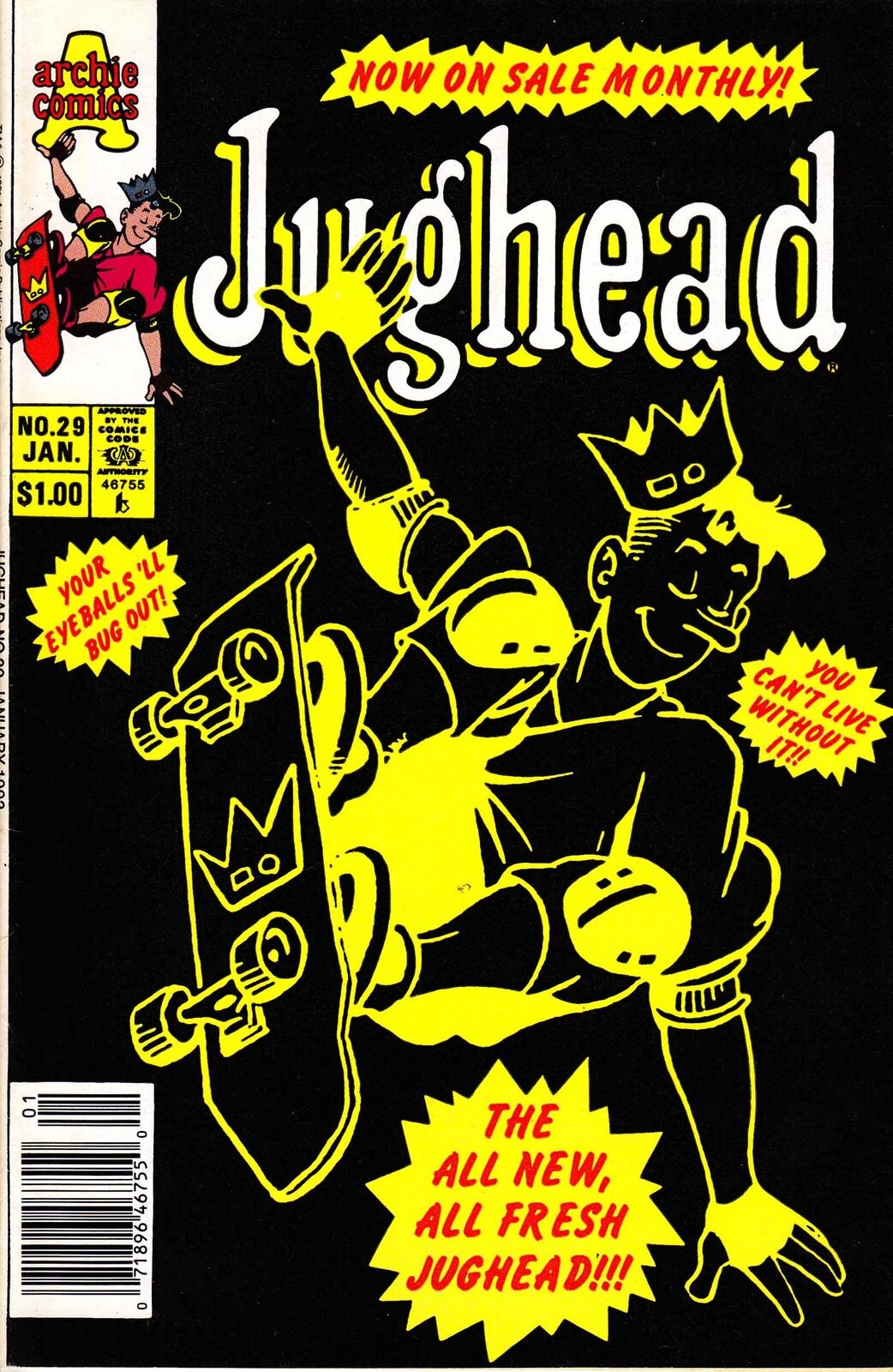 Jughead (2nd Series) #29 (Newsstand) VF; Archie | Skateboard Cover - we combine